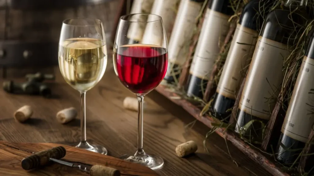Vinhos na adega